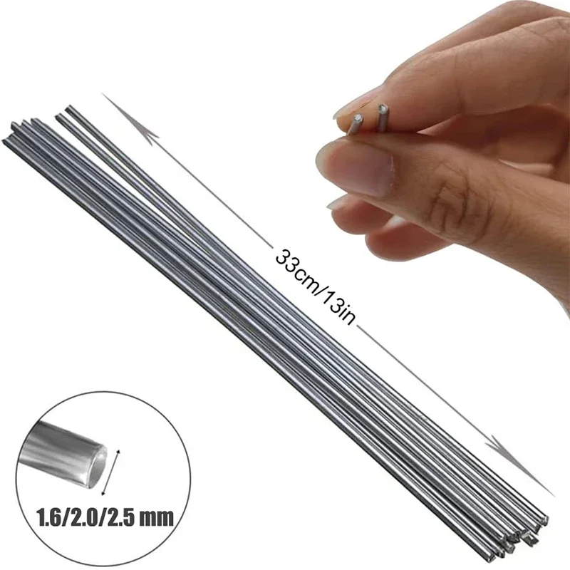 Universal Silver Welding Rods Low Temperature Easy Melt Copper Iron Aluminum Solder Rod Cored Wire Brazing Weld Bars Repair Hole