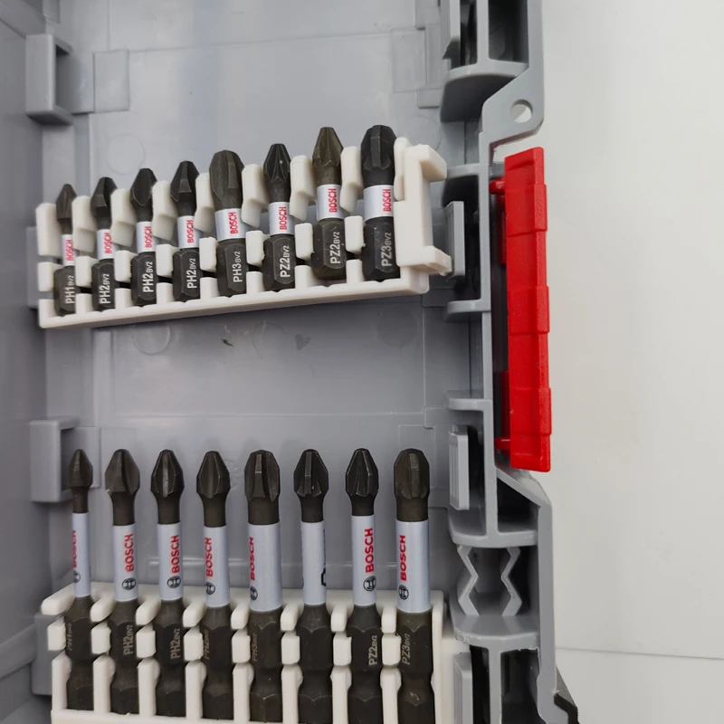BOSCH 2608522362 Attachment Savings Box PICK & CLICK Bits 8-Slot Holde Transparent Small Storage Tool Box 4