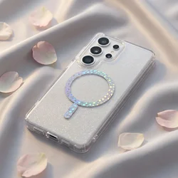 Sparkling Star Transparent Magnetic Phone Case - Galaxy S23 Ultra (Star)