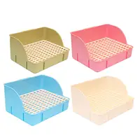 Rabbit Litter Box Pee Pan Tray Pet Toilet Corner Toilet Box Litter Pan Bunny Trainer for Small Animals Chinchillas Rats 1