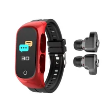 

N8 Smart Watch with Wireless Earphones TWS Bluetooth-compatible 5.0 Headset Call IP67 Sport Smart Watch Clock for Androi