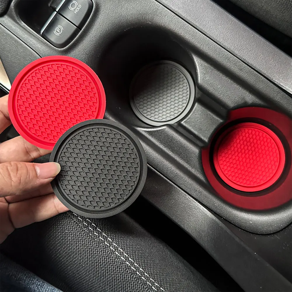 Car Auto Cup Holder Insert 2pcs Anti Slip Coasters Pads Interior Accessories For Most Cups