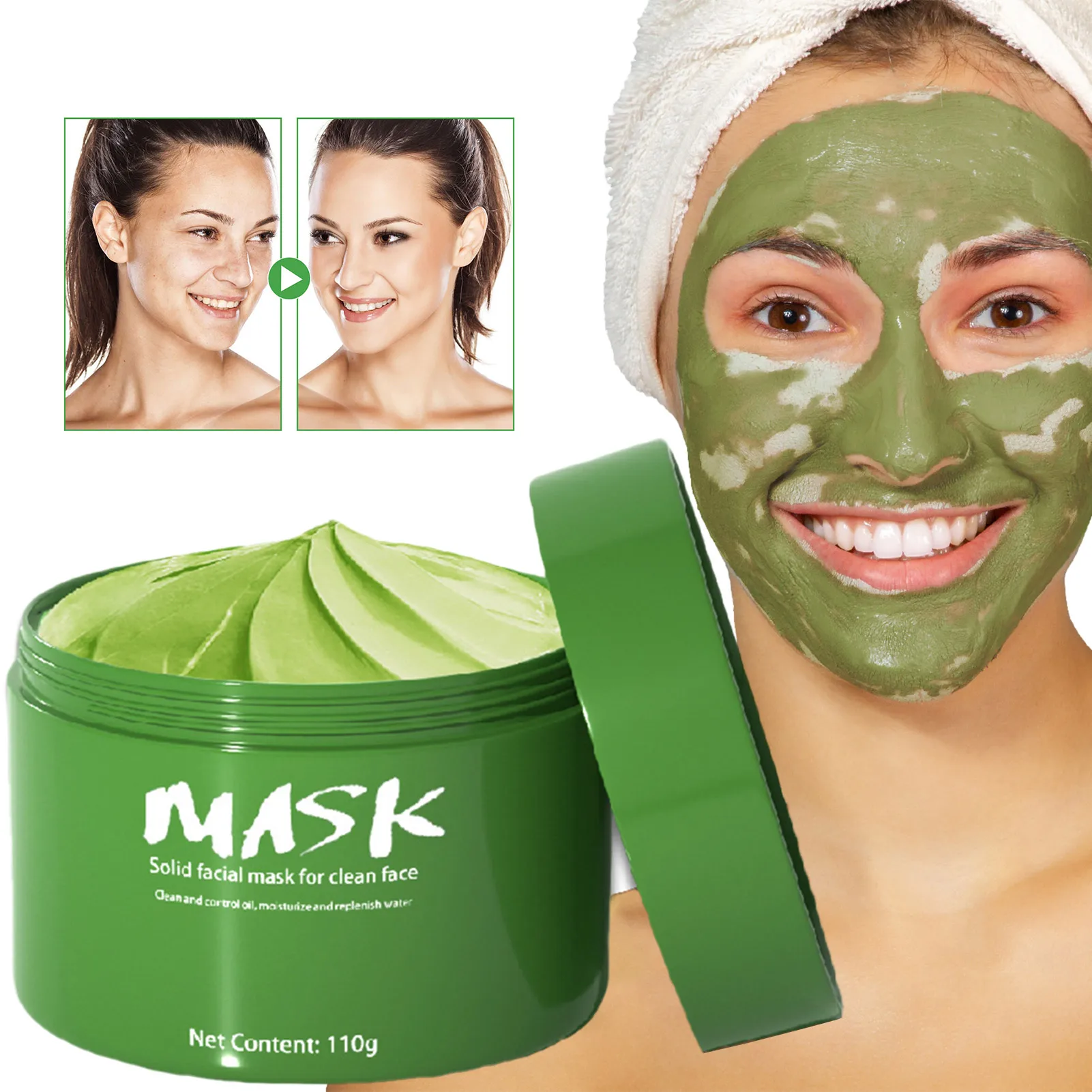 

Green Tea Face Masque Purifying Clay Face Cover For Women Blackhead Remover With Green Tea Extract Deep Pore Cleansing For All