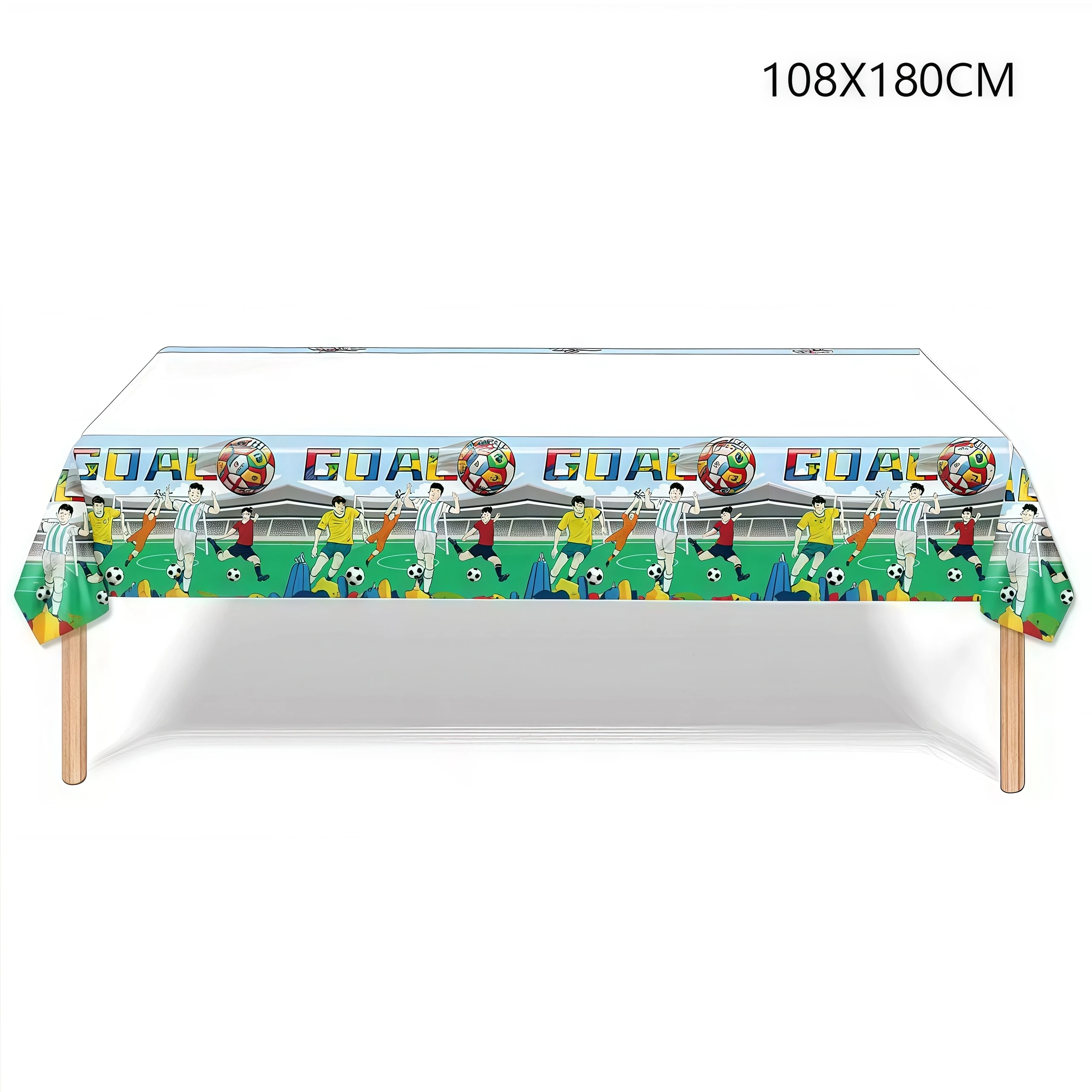 Fußball Party Tischdecke Party Dekoration Rechteckige Fußball Tisch Abdeckung Kinder Jungen Fußball Geburtstag Party Decor Liefert – Detail 3