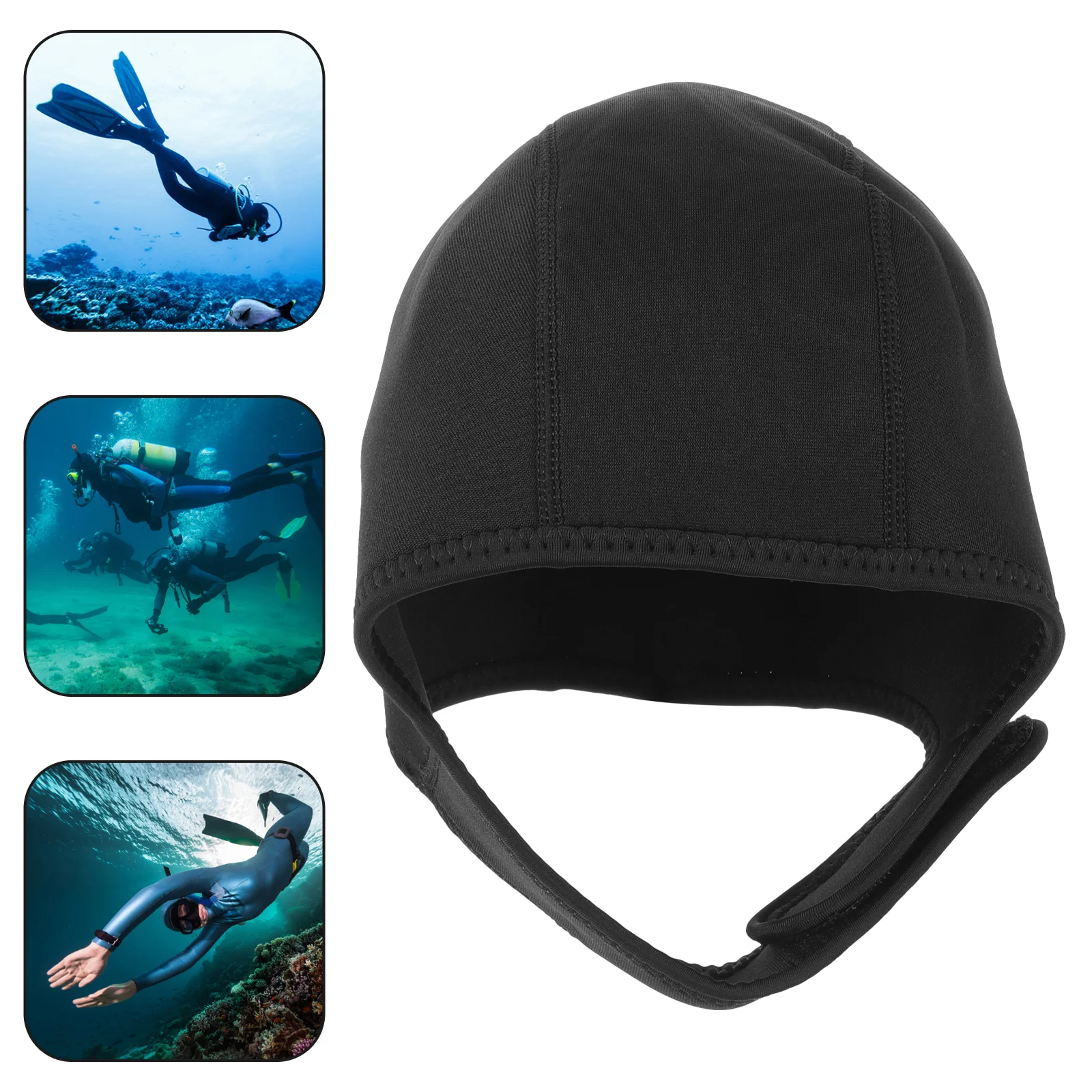

Shower Caps for Men Outdoor Diving Swimming Hat Sun Blocking Cover Elastic Bathing Protector Neoprene Man