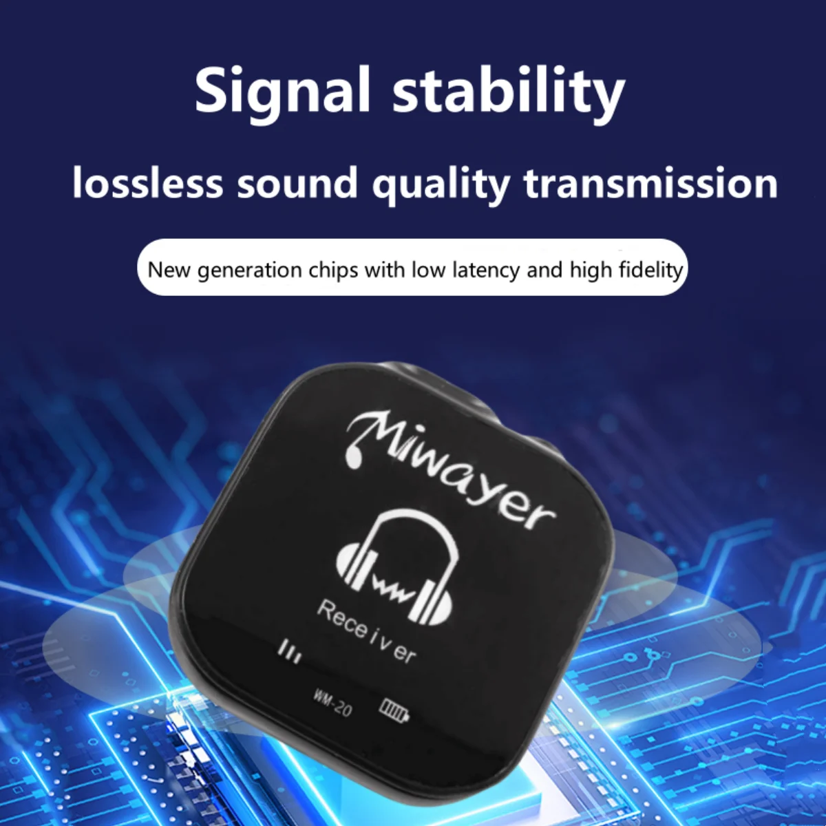 Miwayer 5.8G Wireless In Ear Monitor System Transmitter Receiver System IEM with Transmitter Receiver Automatic Pairing wireless earphone monitor