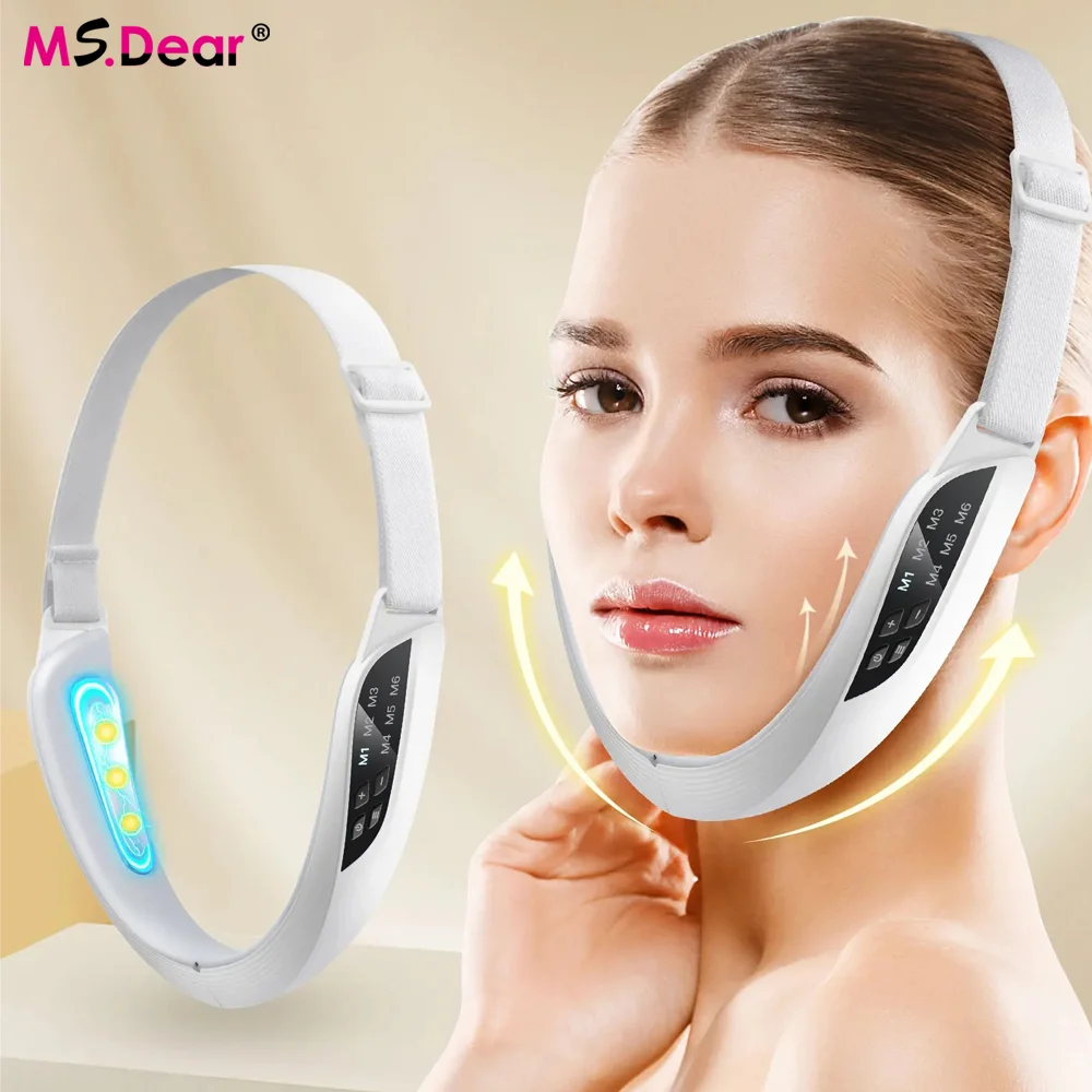 White ABS Face Lifting Firming Massager for Double Chin Removal