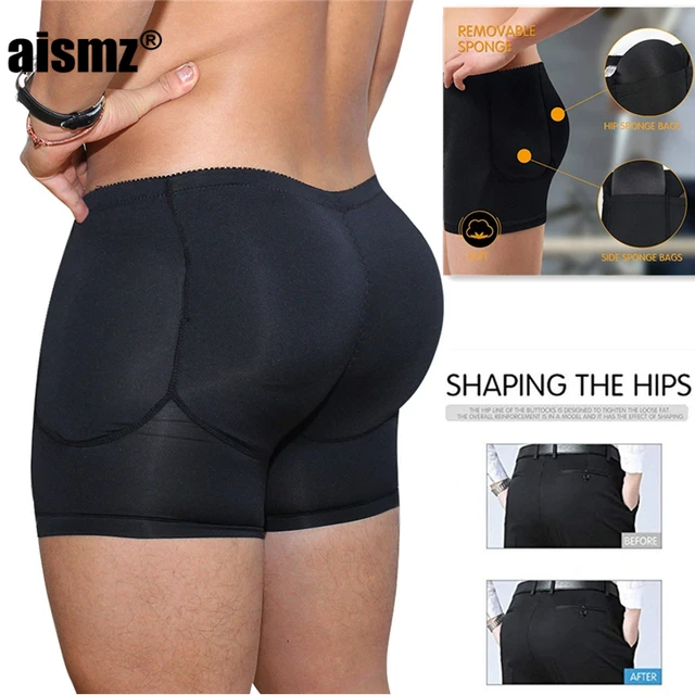 Aismz Men Shaper Fake Ass Butt Lifter Panties Wasit Tummy Control Slimming  Shapewear Hip Padded Body Butt Lift Shorts Underwear - Shapers - AliExpress