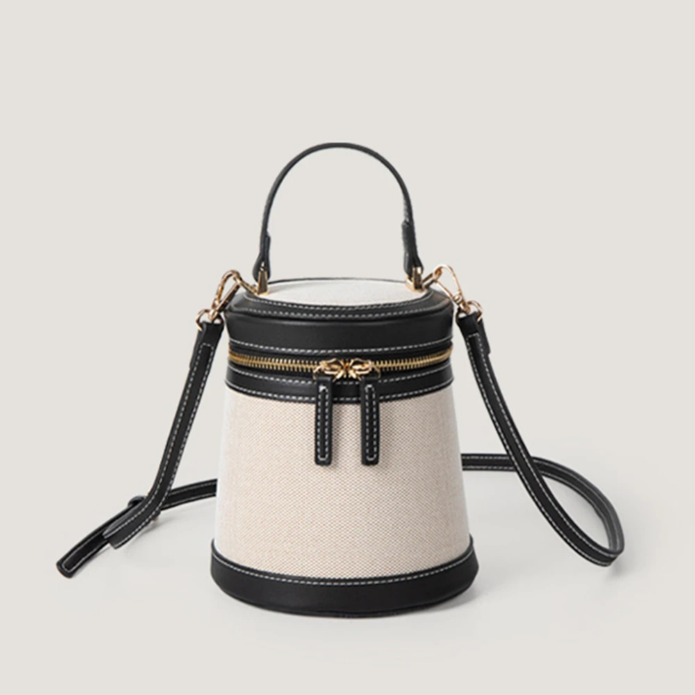 

Fashion Designer Bucket Bag Canvas Women's Handbags Patchwork Shoulder Crossbody Bags for Women Brands Purses Tote Ladies Clutch