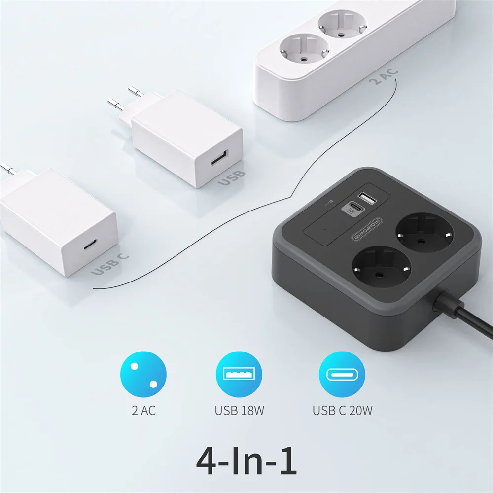 NTONPOWER  , EU ÷  , ܼƮ  ȣ, 2 USB   Ʈ, EU  Ʈ