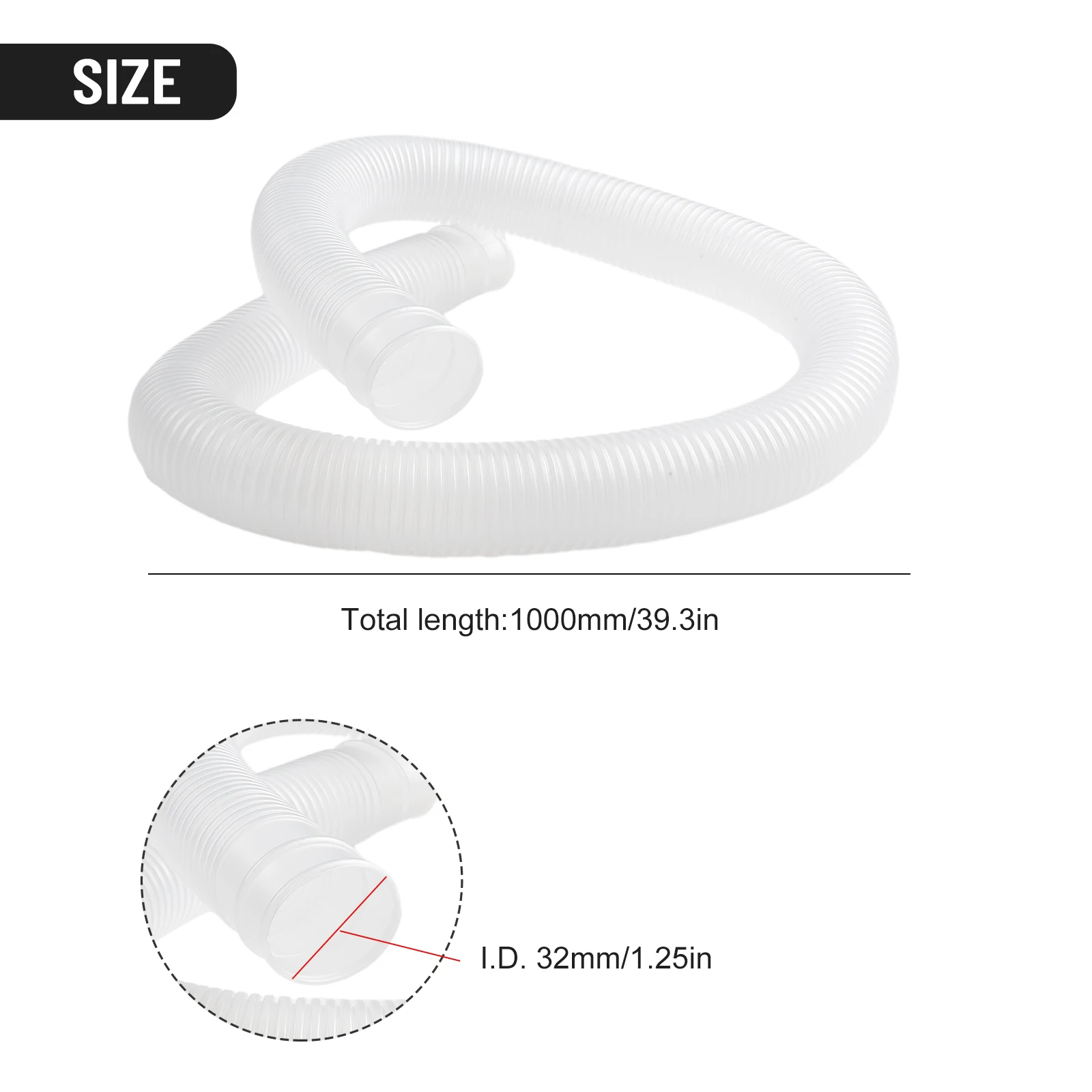 Pool Pump Replacement Hose 2Pcs Hose Above Ground Pool Pump Replacement For Intex 1-1/4 Inch 1.25inch Surface