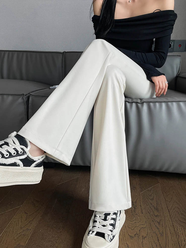 Aegjegvd Femme Cdiscount Pantalon Large En Lin Pour Femme AEGJEGVD - Taille Haute élastique - Léger Et Respirant Combinaison Femme Ete Pantalon Lin Femme