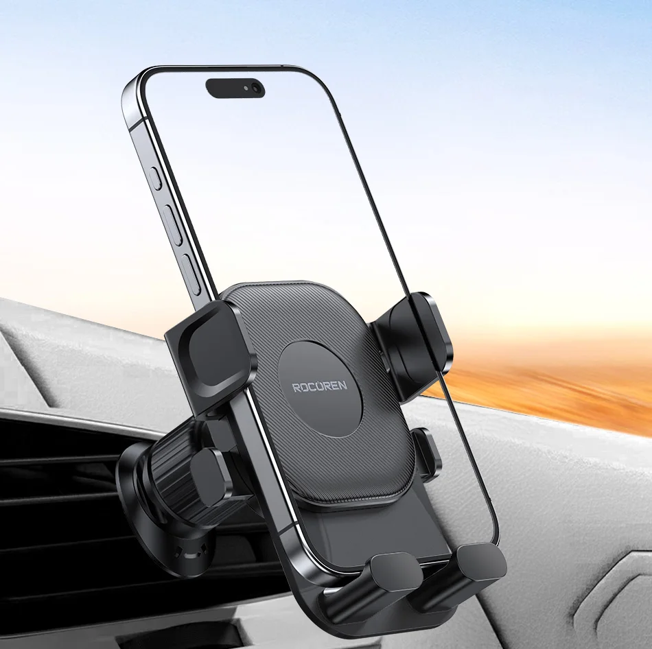 S721c66daa96a4a5cb514a37721f35b2aD Rocoren Support Téléphone Voiture iPhone 15 Gravité Auto-Verrouillage 360°