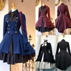 S-5XL Medieval Renaissance Sweet Lolita Dress Women Vintage Falbala Bowknot Victorian Dresses Kawaii Girls Gothic Style vestidos