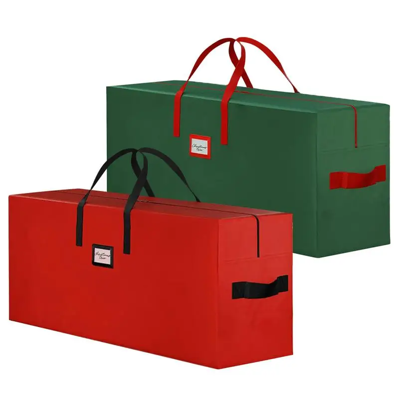 Christmas Tree Storage Bag Foldable Oxford Cloth Artificial Wreath Bag With Handle Anti-Moisture Christmas Garland Organizer