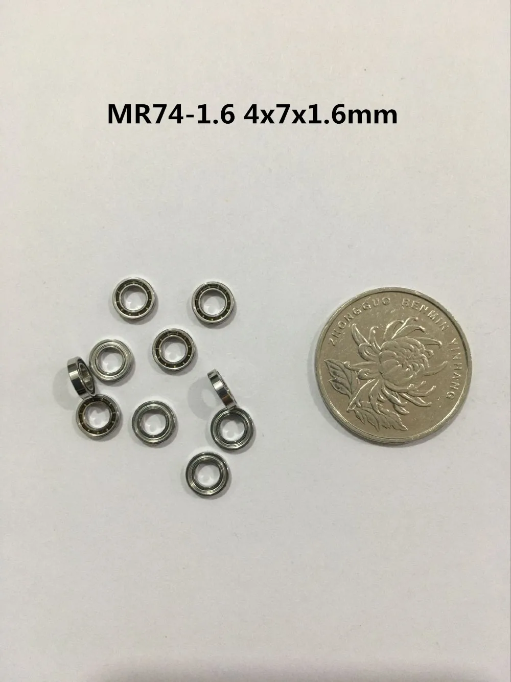 10pcs Miniature Ball Bearing Open Type MR74-2 4x7x2mm MR74-1.6 4x7x1.6mm Model Small Bearing