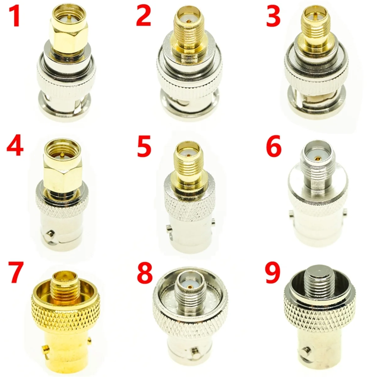 RF Connector Adapter BNC Male Female to SMA RP SMA Male Female