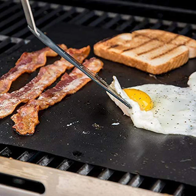 5Db Grill Szőnyeg Nem Tapadó Bbq Főző Pad Újrafelhasználható Barbecue Sütő Hőálló Kiegészítők Konyhai Szerszámok - Image 6