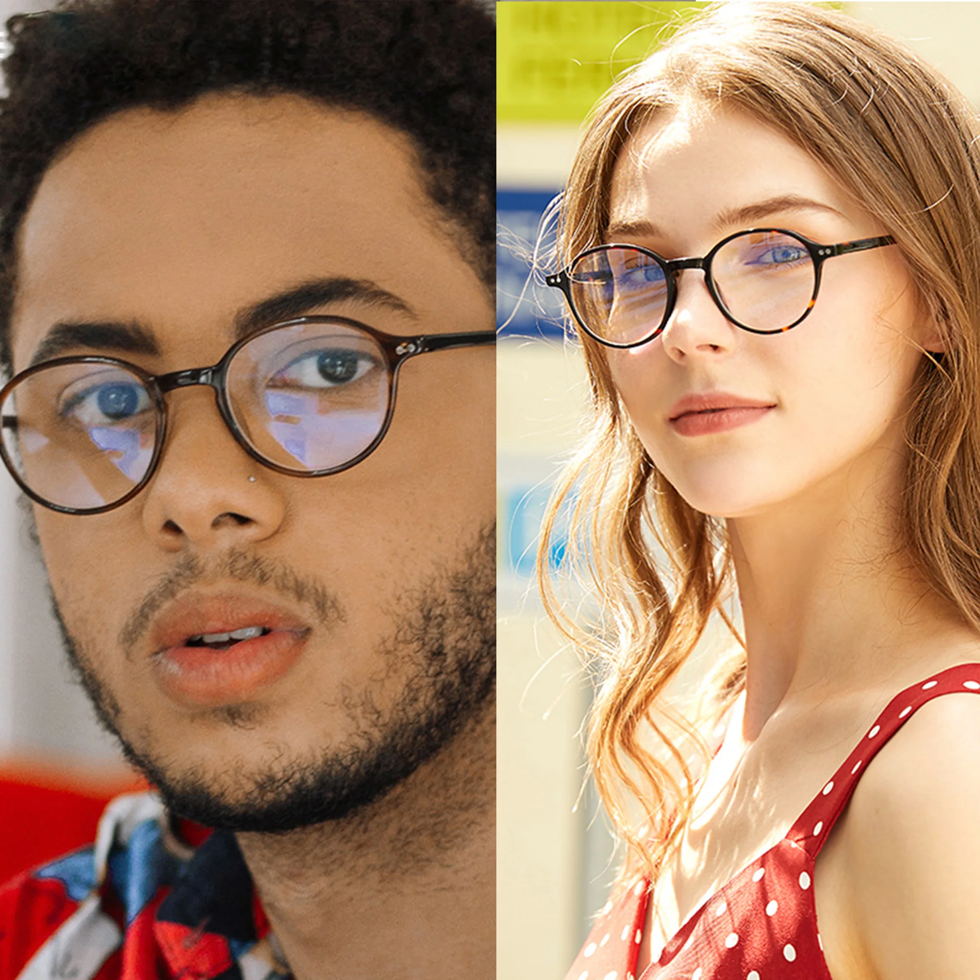 ZENOTTIC Unisex Ultralight Acetate round Eyewear Anti Blue Light Blocking Computer Glasses Fashion Optical Frame