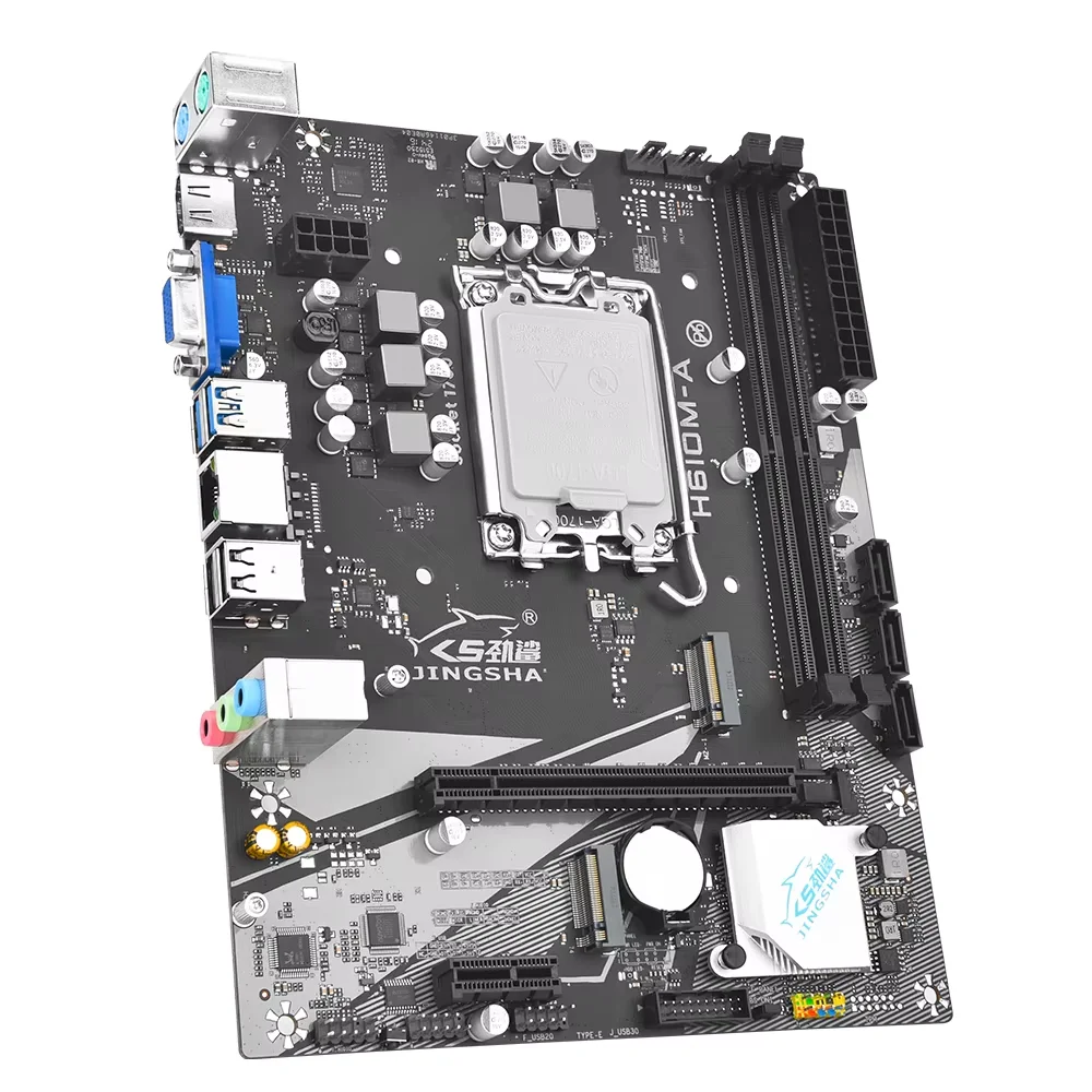 JINGSHA H610 마더보드 LGA1700 지원 Intel Core I3/i5/i7/i9 12/13/14세대 프로세서 듀얼 채널 DDR4 메모리 H610M-A GAMiNG 64G