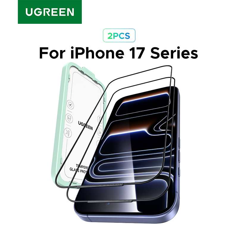 UGREEN 2pcs for iPhone 17 Pro Max Screen Protector for iPhone 17 Air Tempered Glass for iPhone Glass 3D Films 