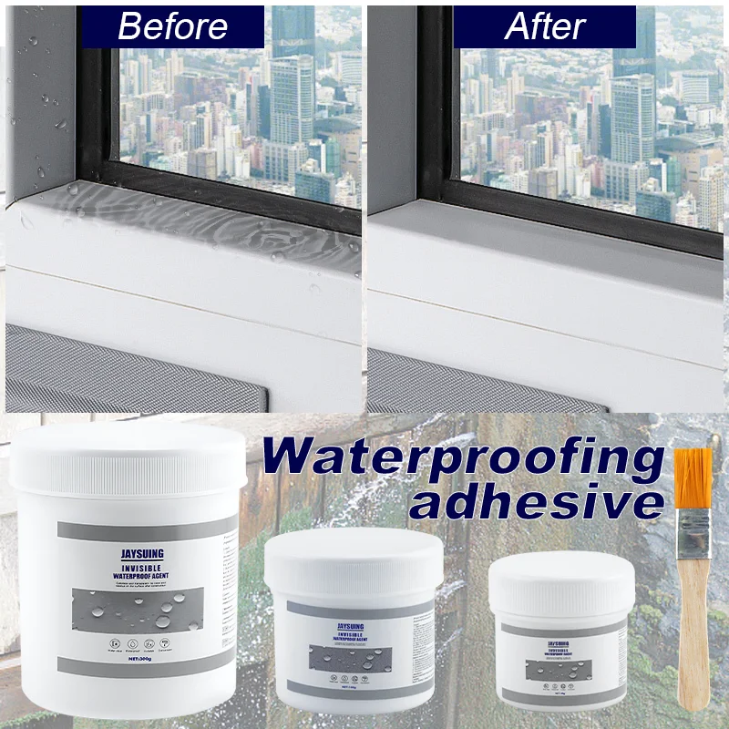 Waterproof Sealant 30/100/300g Coating Agent Transparent Invisible Paste Glue Adhesive Repair Home Roof Bathroom