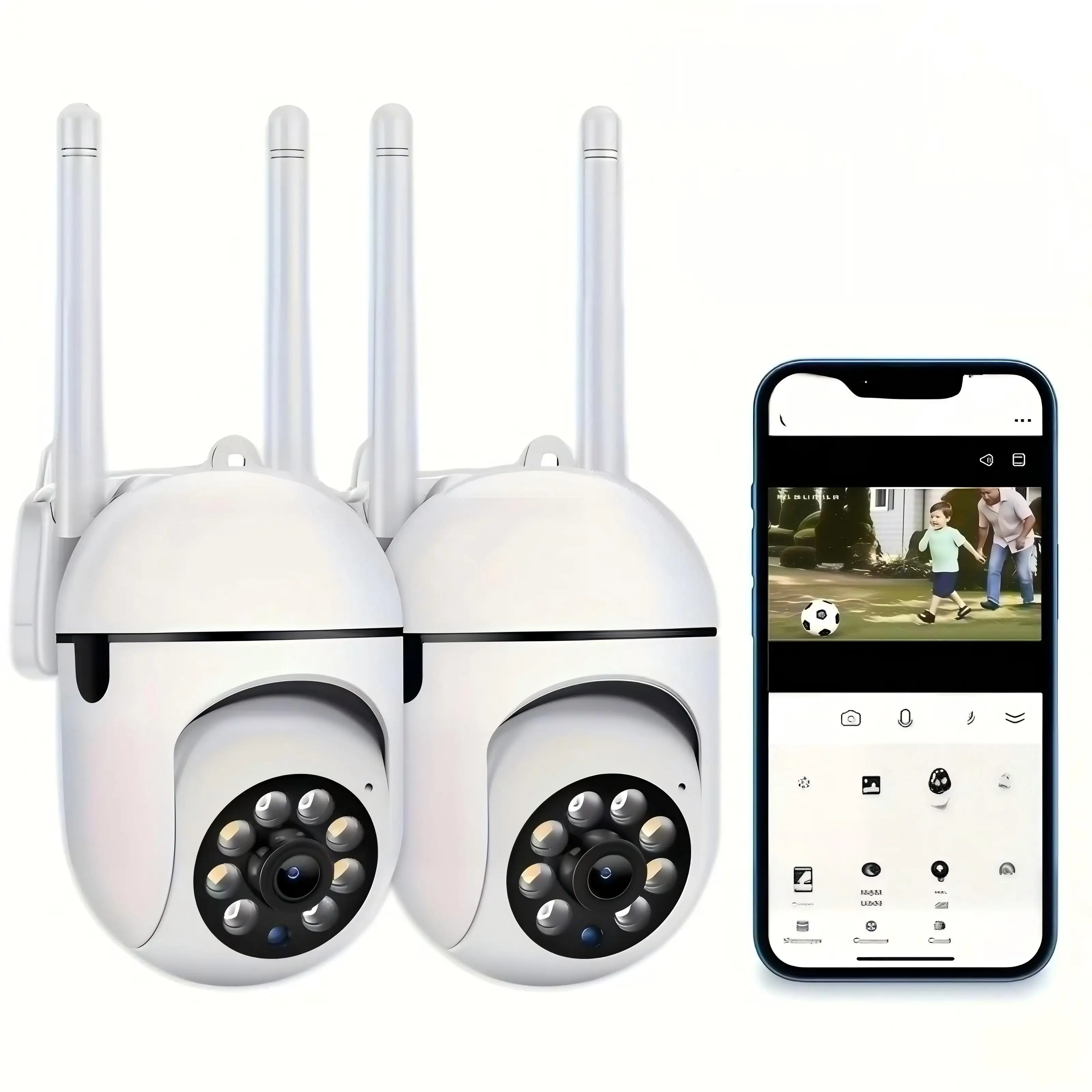 v360 pro WiFI IP Smart Camera 8MP HD Color Night Vision Wireless Home Security Camera 2-Way Sound And Motion Push Notification 2
