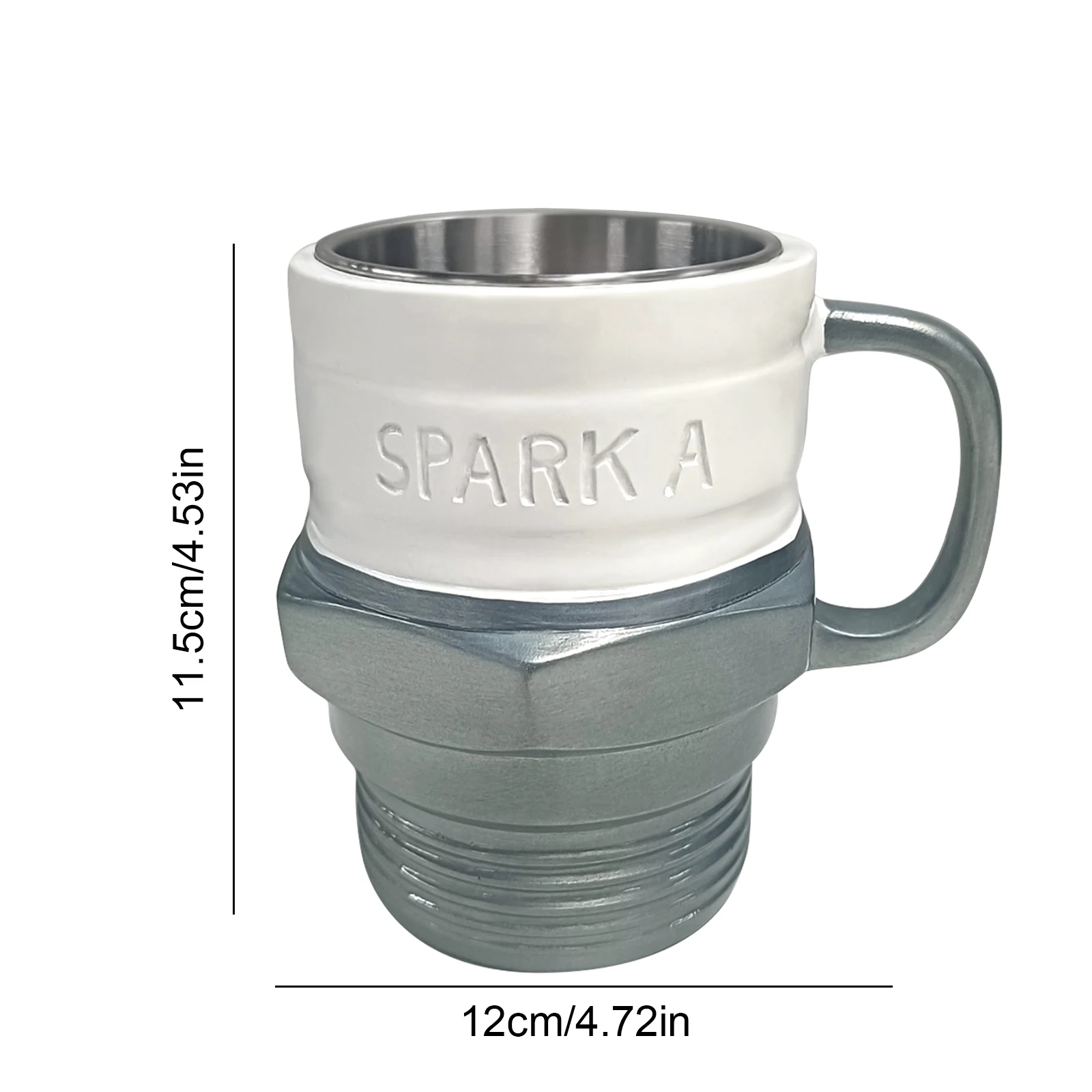Spark Plug Mug Industrial Coffee Cup Automotive Themed Car Enthusiast Ceramic Coffee Cup Engine Design Car Mechanics Garage Mugs