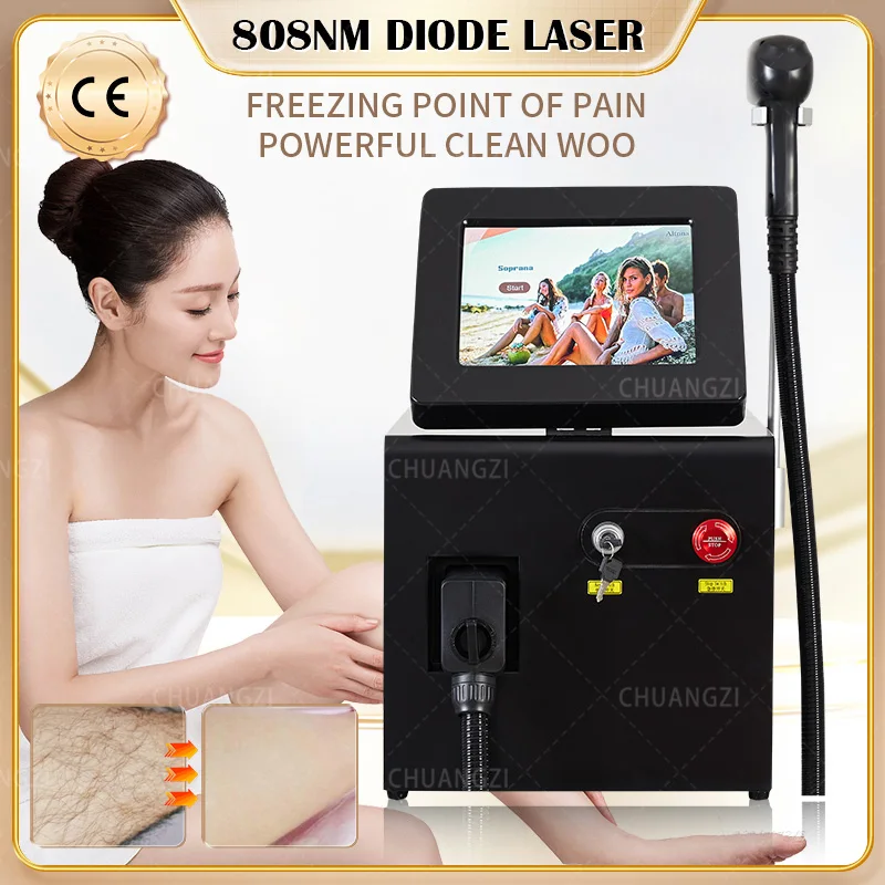 

Аппарат для лазерного удаления волос с тремя длинами волны, последняя модель, профессиональное безболезненное оборудование для удаления волос с тела, 808
