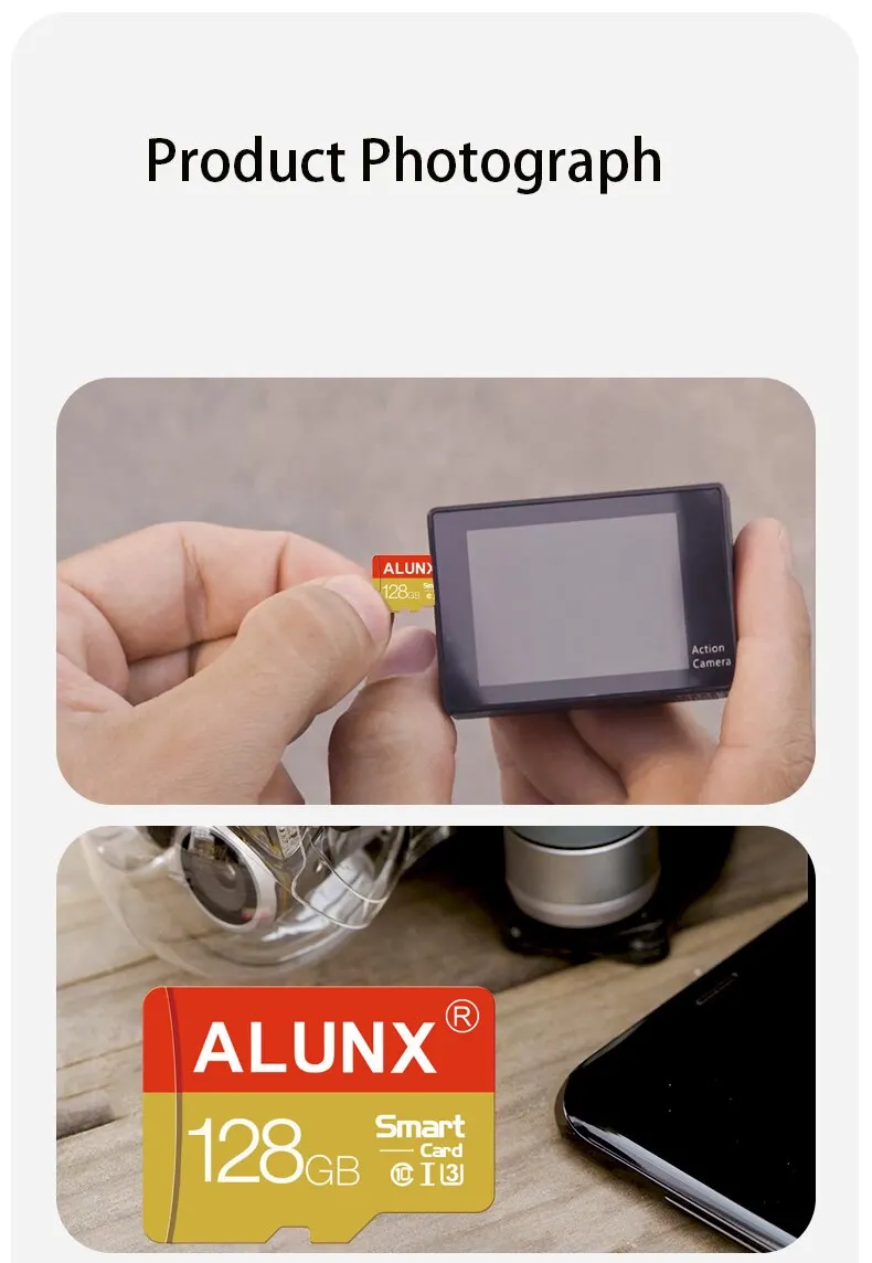 100% ALUNX ũ TF SD ī, Ŭ 10  ޴ UAV  ī, 16GB, 8G ޸ ī ÷, 64GB, 128GB, 32GB