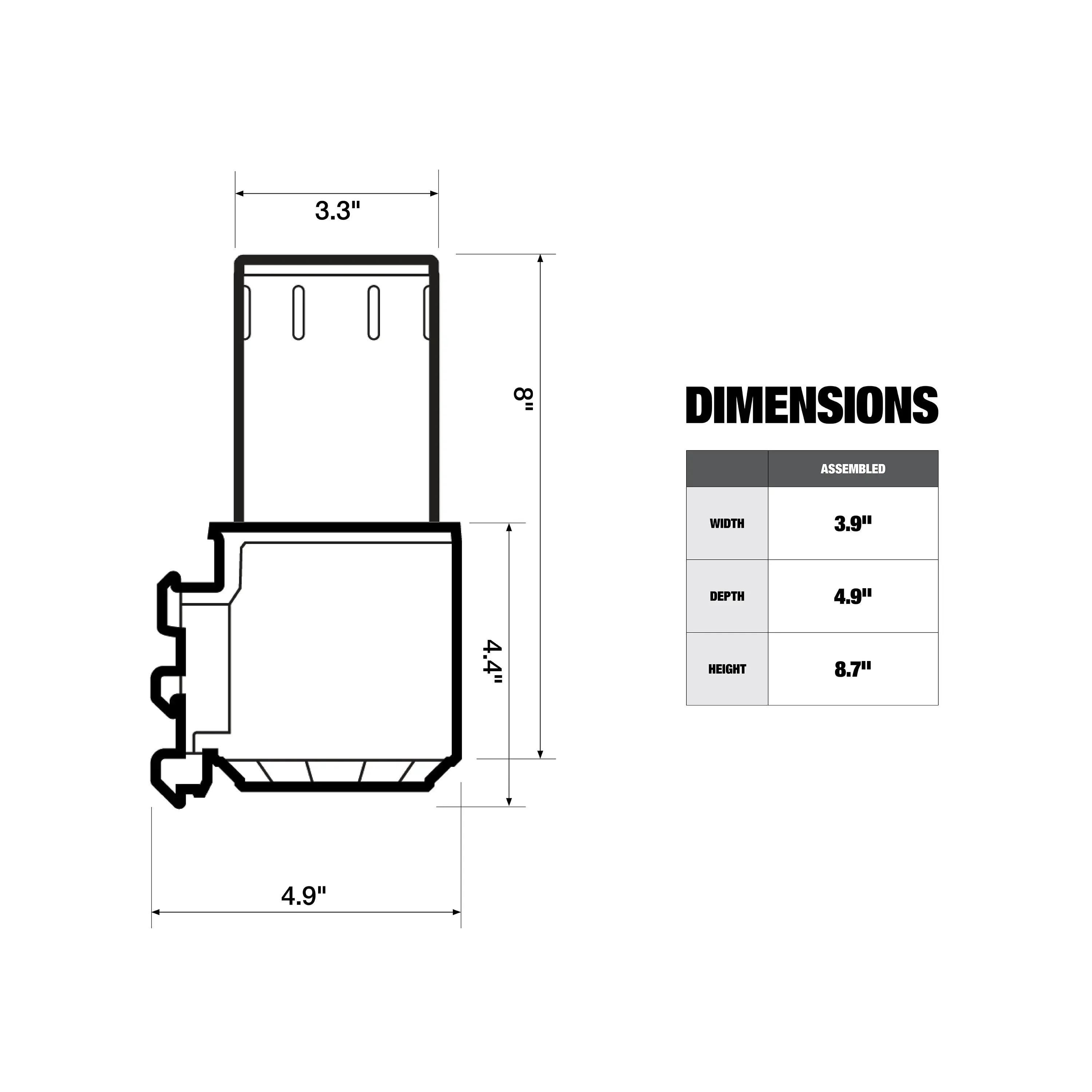 TOUGHBUILT TB-B1-A-52 STACKTECHP lastic/Metal Cup Holder Double-layer vacuum insulation Toughbuilt Tool Box Accessories 6