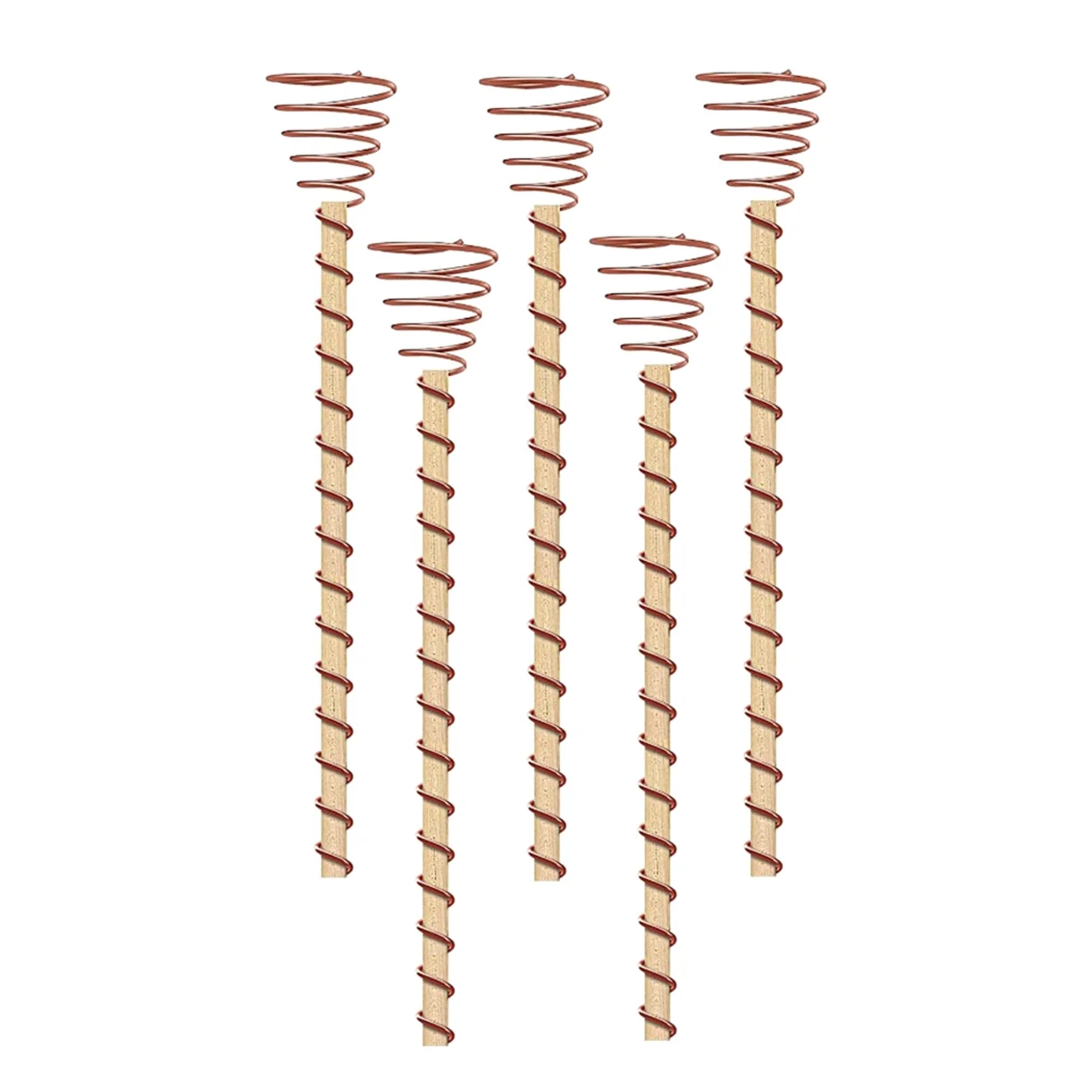 5Pcs Electroculture Plant Stakes Long Copper Plant Garden Stakes Electroculture Copper Coil Antenne Per Growing Garden