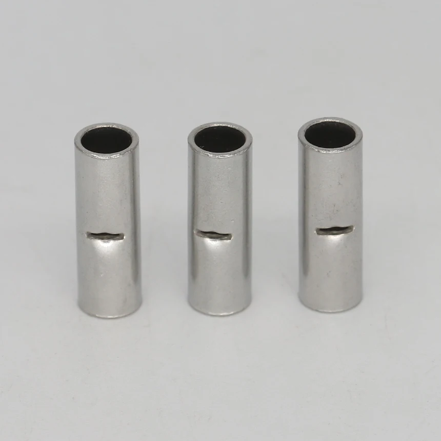 BN Copper Electrical Wire Cable Connection Crimp Sleeve Tubular Ferrule Lug Connector Non-Insulated Tube Butt Splices Terminal wire connectors