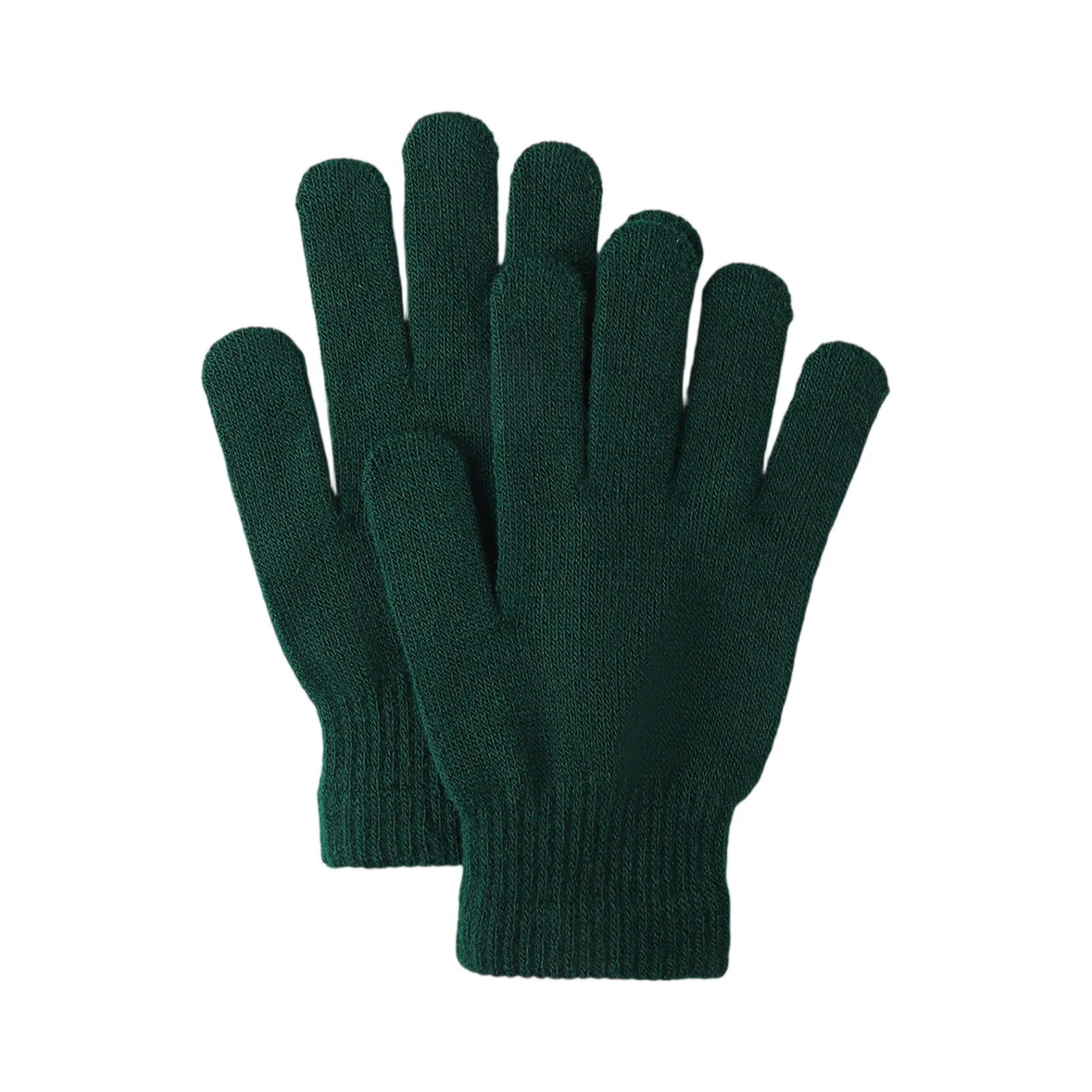 Unisex Herbst und Winter Outdoor warme rutschfeste Fahrradhandschuhe einfarbige Basic kältebeständige Strickhandschuhe – Detail 20