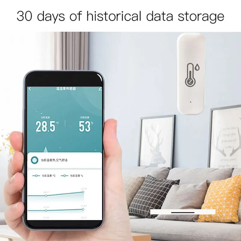 Temperature Humidity Sensor EWelink Smart Zigbee Temperature And Humidity Sensor Indoor Thermometer For Home Work With Alexa Google Home Assistant