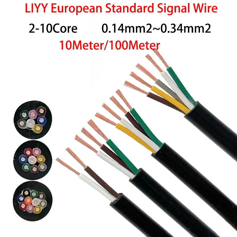10100MeterLIYYEuropeanStandardSignalWire014034mm2Cable234