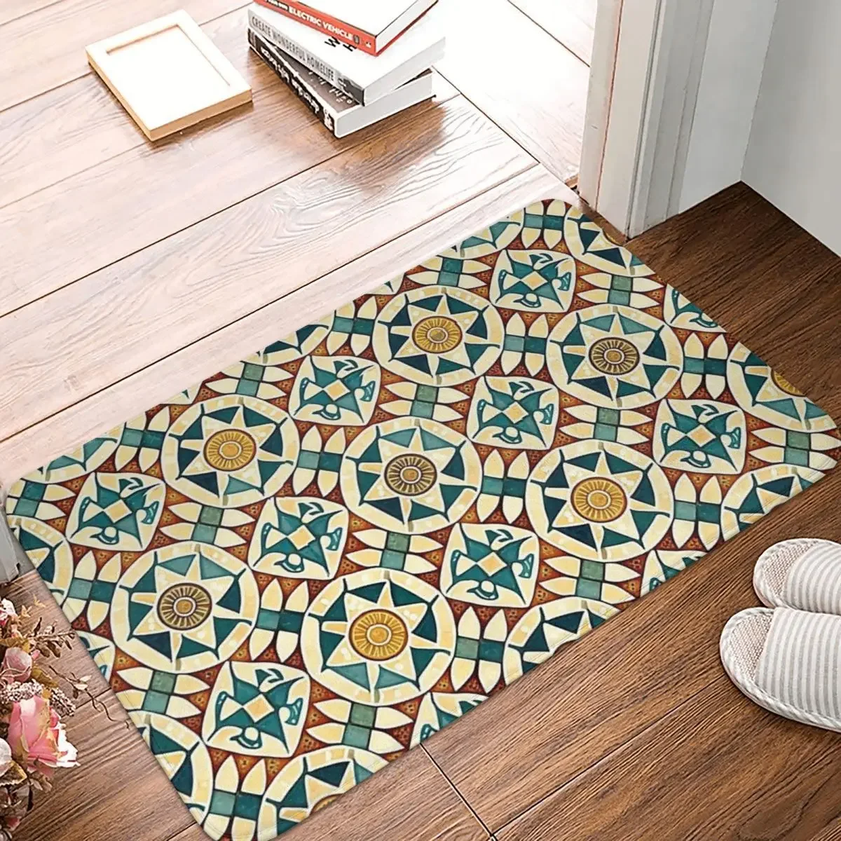 

Geometric Mosaic Pattern Doormat Rug Carpet Mat Footpad Polyester Non-slip Dust-Proo Entrance Kitchen Bedroom Balcony Toilet