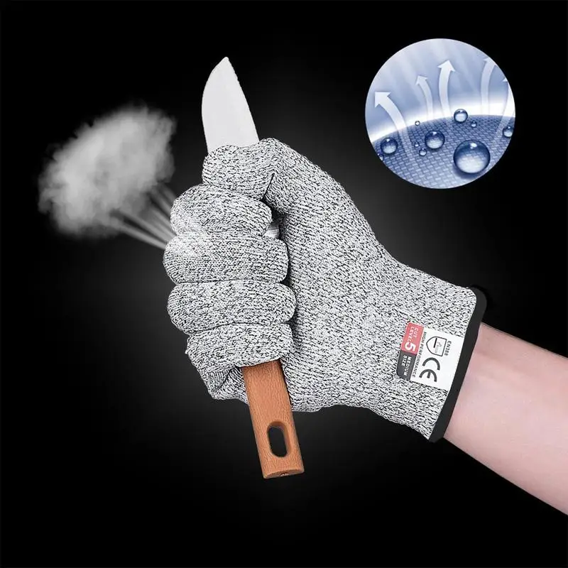 Level 5 Cut Proof Stab Resistant Wire Metal Glove Kitchen Butcher Cuts Oyster Shucking Fish Gardening Safety Gloves