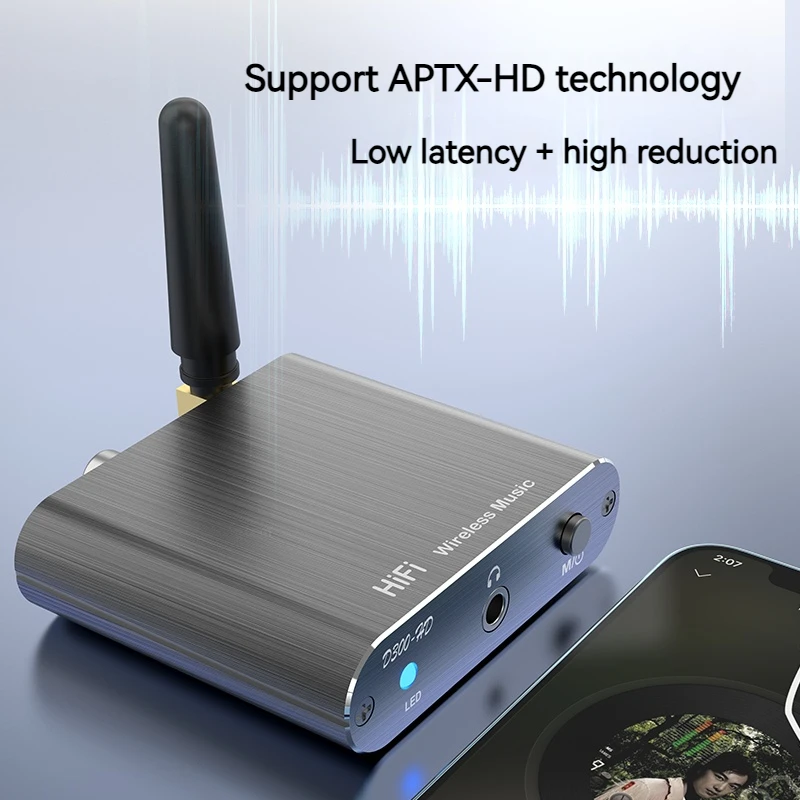 Egolden aptX-HD 블루투스 5.2 음악 리시버 HIFI 무선 오디오 어댑터, 3.5mm Aux Toslink, 동축 출력, 앰프 차량용