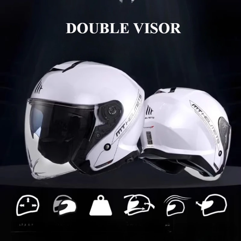 MT THUNDER3 JET M-3XL Lining MT Helmet Liner Motorcycle Helmet Summer Half Helmets ECE DOT Casco De Moto Scooter E-Bike Capacete 2