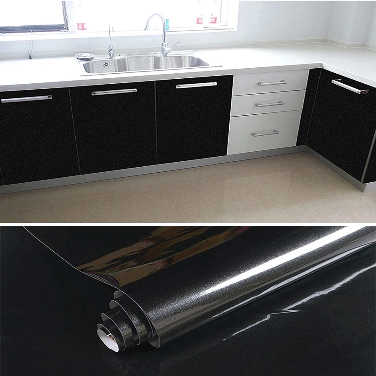 dodi high quality faucet extension extender bathroom 360°rotation adjust free bending faucet splash proof universal extension PVC Oil Proof High Temperature Resistance Stickers for Kitchen Countertop Decor Self Adehsive Waterproof Wallpaper for Bathroom