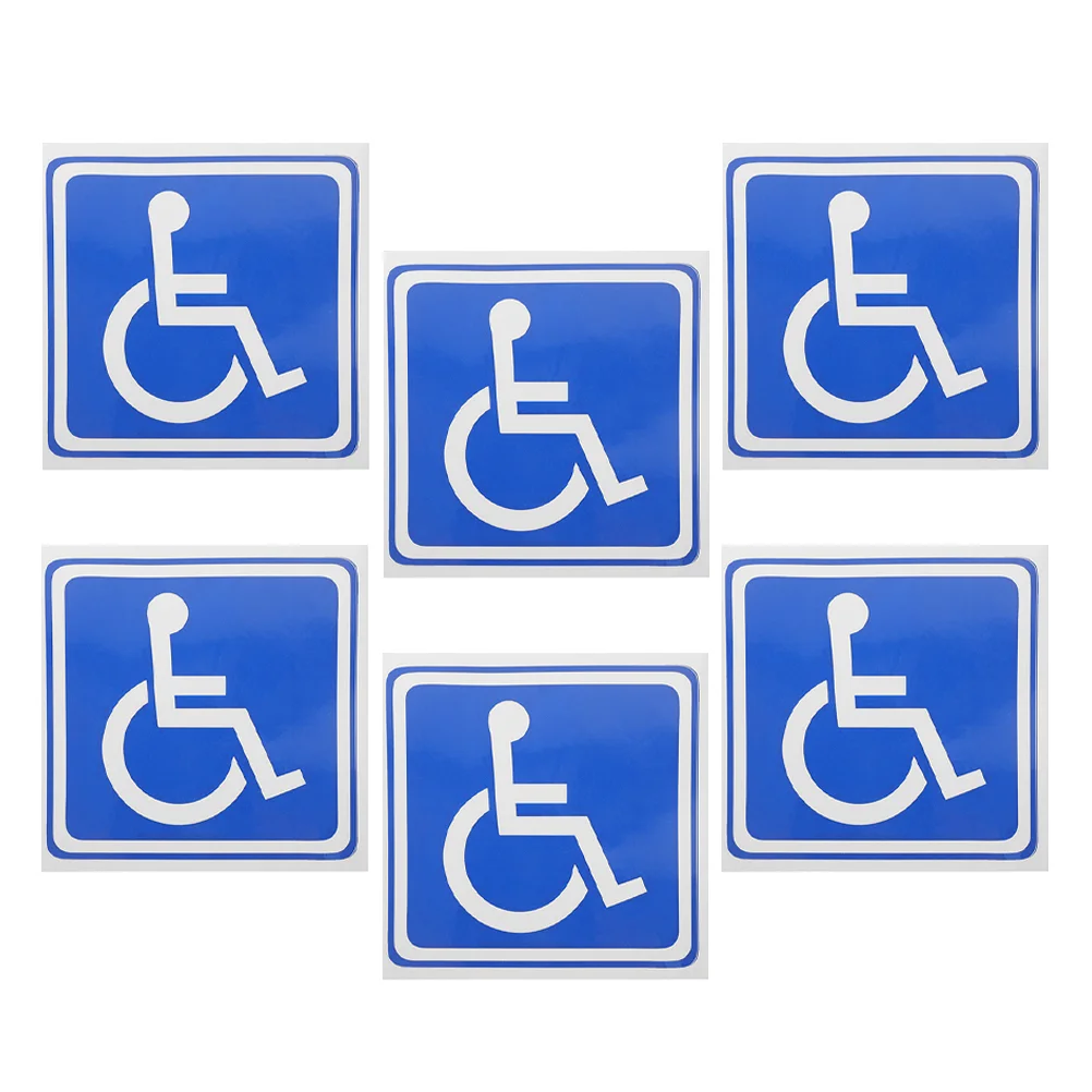 Disabled Signage for Car Wheelchair Stickers Cars Window Handicapped Tag Parking inside Symbol Labels 6 Sheets