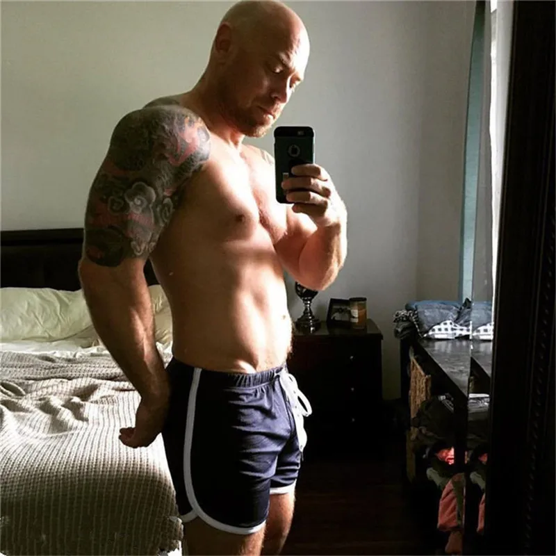 Men Fitness Bodybuilding Shorts Gyms Workout Male Breathable Mesh Quick Dry Sportswear Jogger Beach Short Pants multiple pieces
