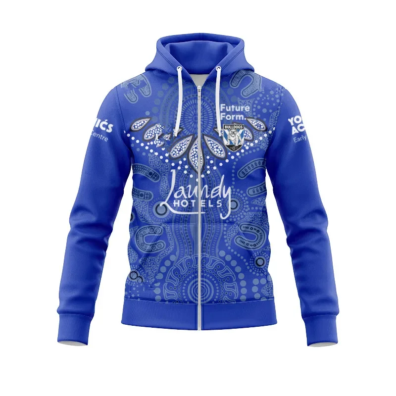 

2024 Мужская толстовка BULLDOGS на молнии, свитер для регби, размер: S--5XL