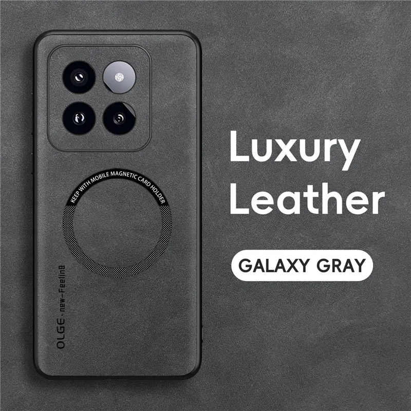 Magnetic Leather Soft Matte Phone Case with Magsafe Compatibility