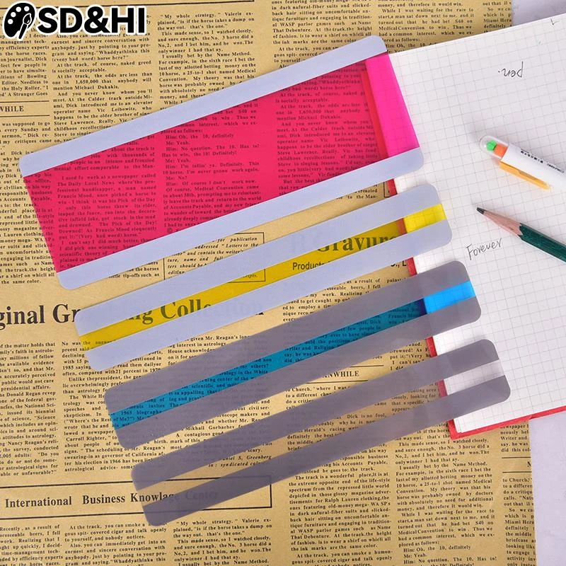 6/8pcs Guided Reading Strips Highlight Strips Colored Overlay Highlight