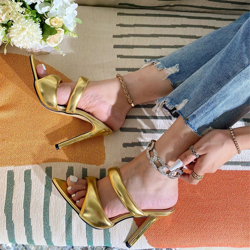 Kcenid Sexy Pointed Toe High Heels Slippers Summer Thin Heels Fashion Women Sandals Ladies Club Stripper Slides Shoes Woman