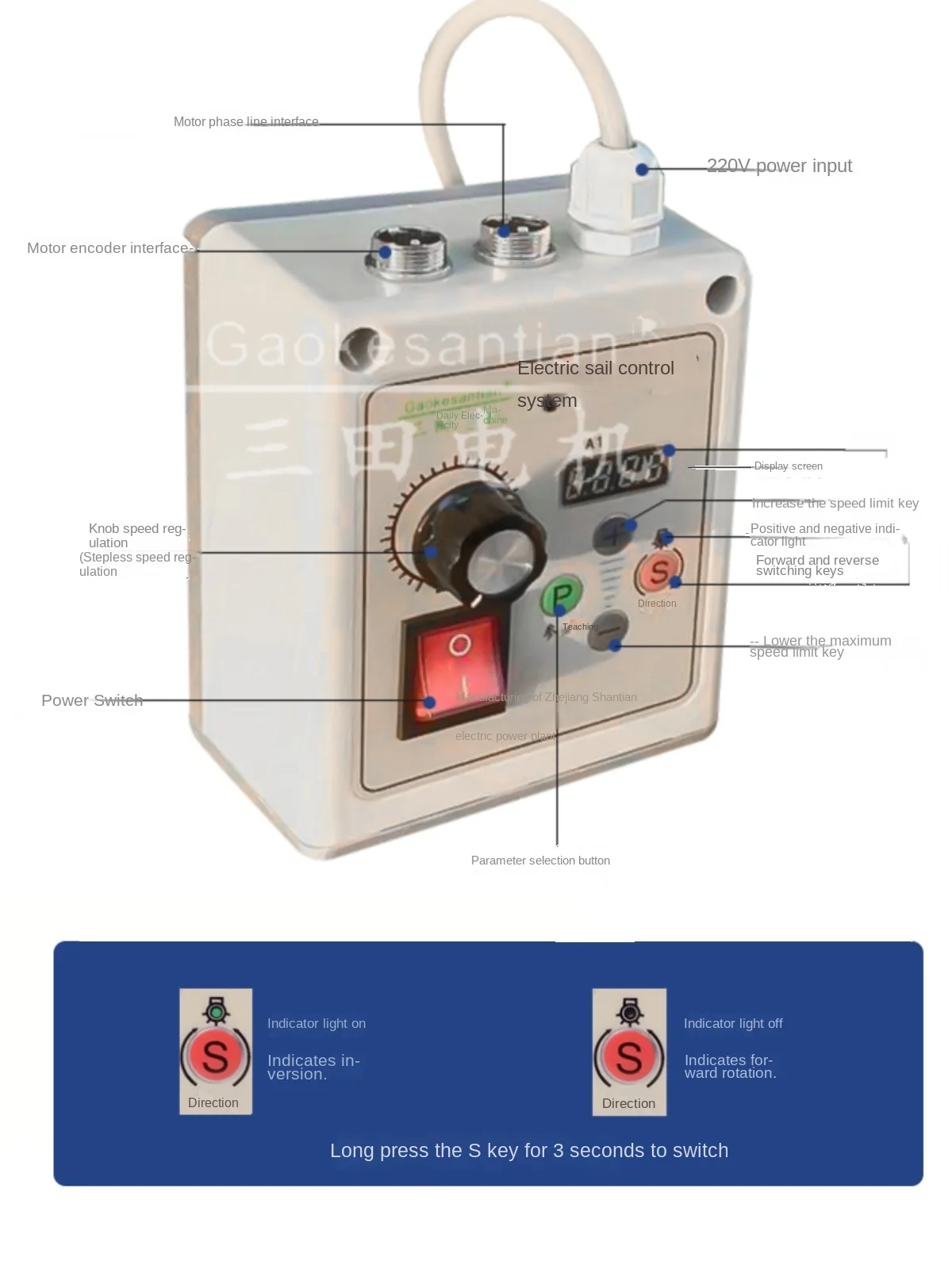 

Belt Sander Motor, Mixer Knob Speed Regulation 220 Volt Brushless Woodworking Machinery 750 Watt Small Lathe
