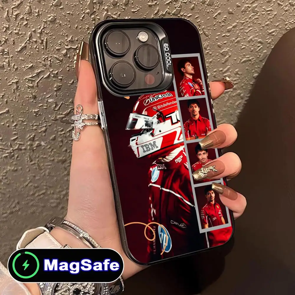 Translucent Color Print Sports Phone Case Featuring Charles Leclerc