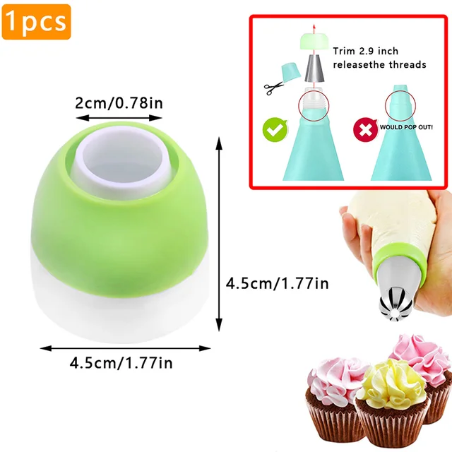 1Db Desszert Dekorátorok Adapter Tészta Fúvókák Torta Dekorációs Szerszámok Jegesedés Csővezeték Fúvóka Krém Cupcake Tippek Sütési Kiegészítők - Image 5